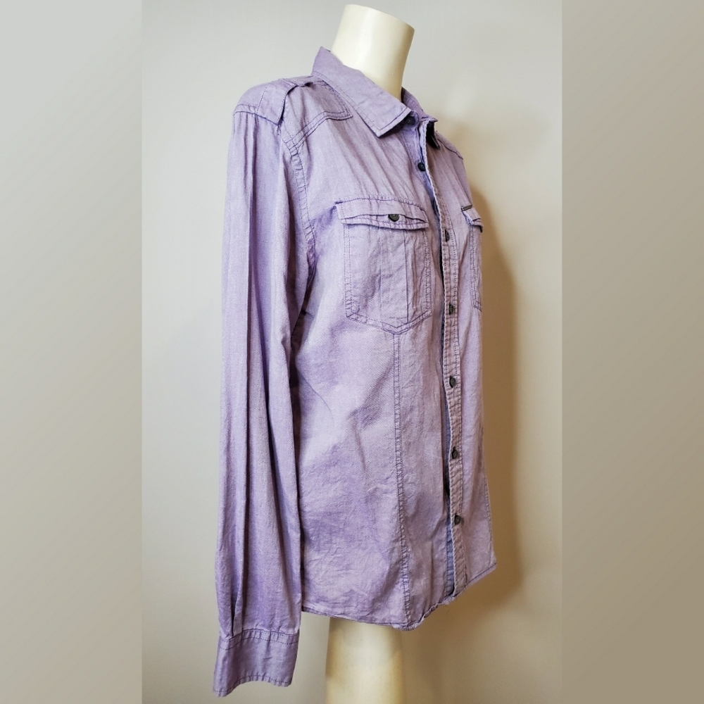 Marc Ecko Lavender Button Down Shirt - image 2